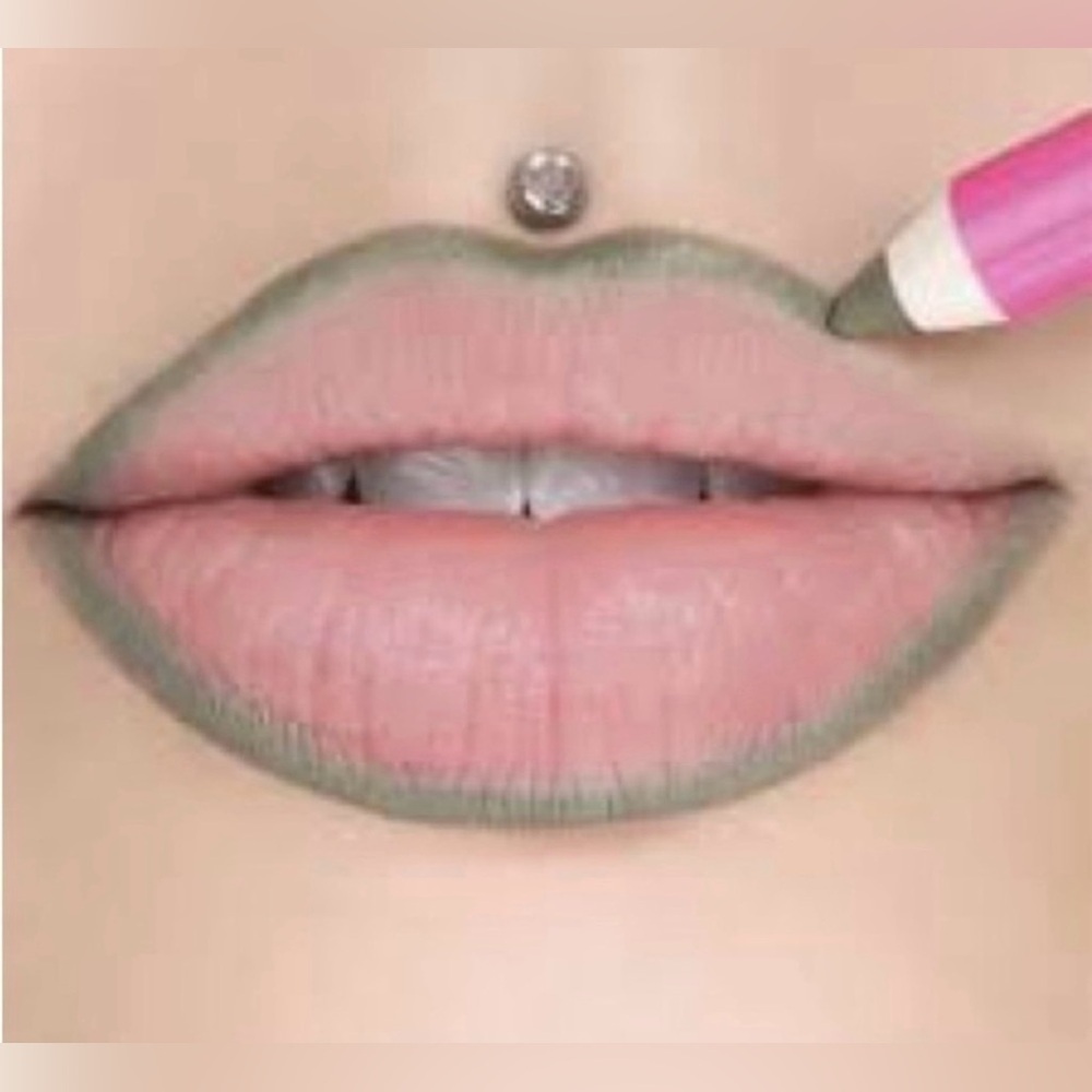 Jeffree Star Velour Lip Liner Dirty Money Dusty Green Grey Matte NIB